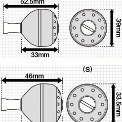 Shimano Yumeya Aluminum Round Power Handle Knob Accessories