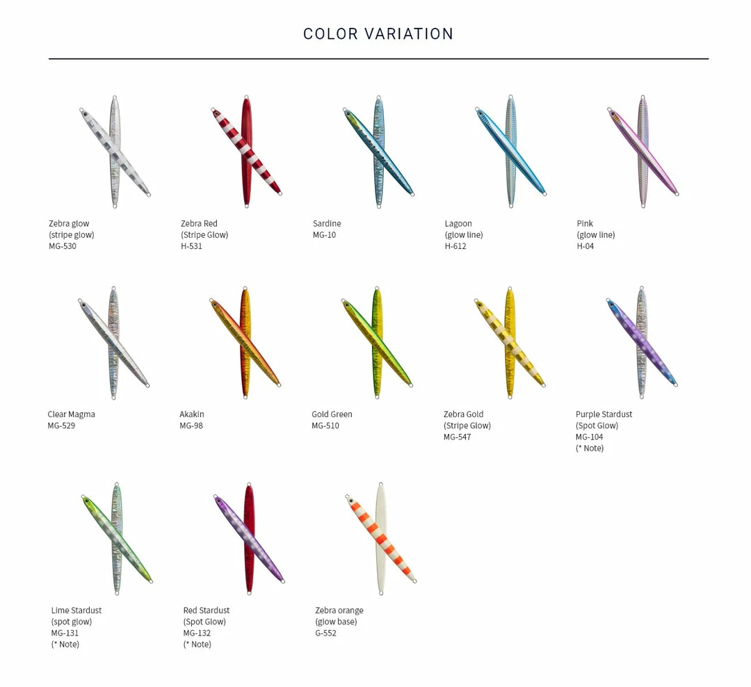 Jigs ZetZ Slow Blatt LONG 130gm 2 Jigs ZetZ Slow Blatt LONG 130gm